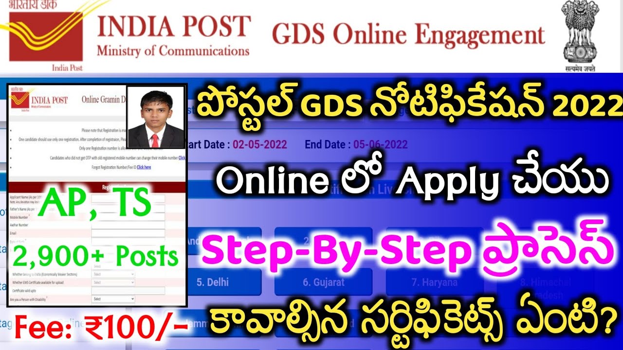 Telangana Postal GDS Apply Online 2022 GDS Online Apply 2022