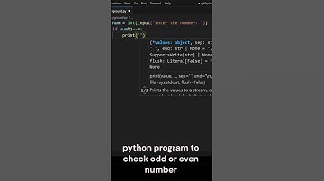 python program even or odd  #shorts #shortvideo #shortsfeed #ytshorts