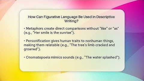 How Can Figurative Language Be Used in Descriptive Writing? - The Prose Path