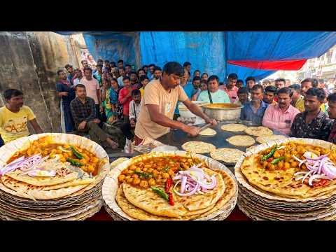 Swapan Da The Hard Working Man Selling Paratha 7 Paratha with Curry People loved