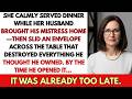 I Served Dinner to My Husband and His Mistress — Without Saying a Word