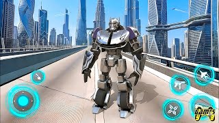 Flying Jet Transformation Car Robot Game Mega Robot In City New Fight  - Android Gameplay screenshot 2
