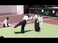 畳が熱い!炎天下での女子大生による合気道の演武。
