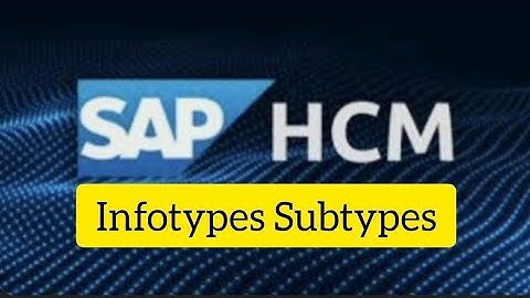 Infotype Subtypes l Personnel Administration l sap hcm l SAP Technologies l
