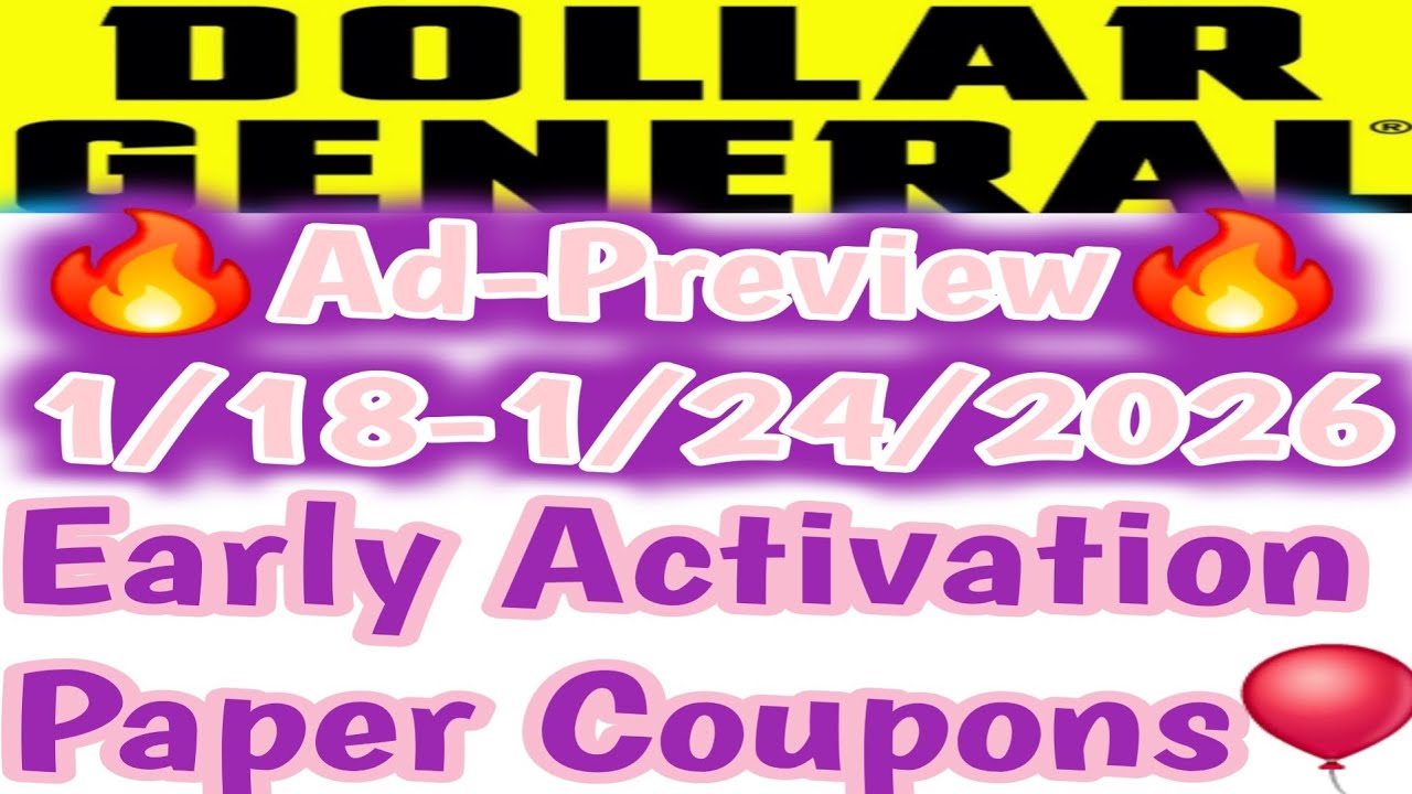 1/18-1/24/2026 🎈Dollar General Ad-Preview this Week 
