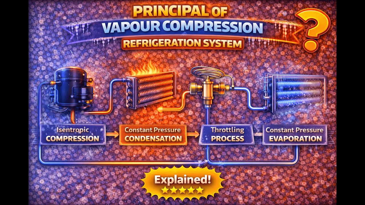 Vapour Compression Refrigeration System – Principle & Concept| RAC | Diploma & Polytechnic