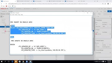 How to use Pre Insert & Pre Update in Oracle APEX using Process