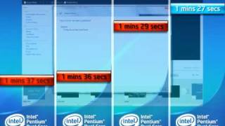 Pentium Dual Core comparison with MS Movie Maker