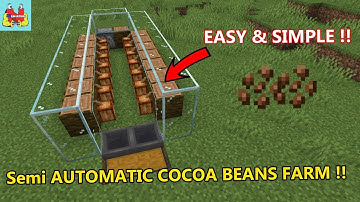Minecraft Tutorial - Automatic Cocoa beans farm Minecraft