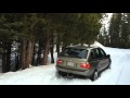 BMW X5 gets stuck in snow. Very stuck.