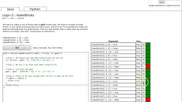 Codingbat - makeBricks (Java)