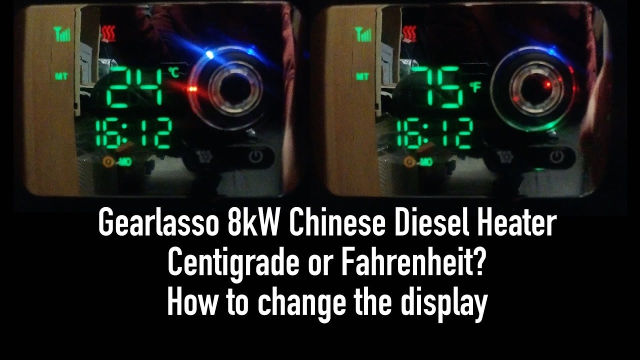Chinese Diesel Heater Gearlasso 8kW - Changing the temperature display