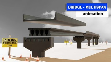 Bridge (Part - 8) - Multispan Bridge Animation - Step by Step