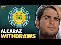Alcaraz Withdraws from ATP Rotterdam 2026 | Tennis News