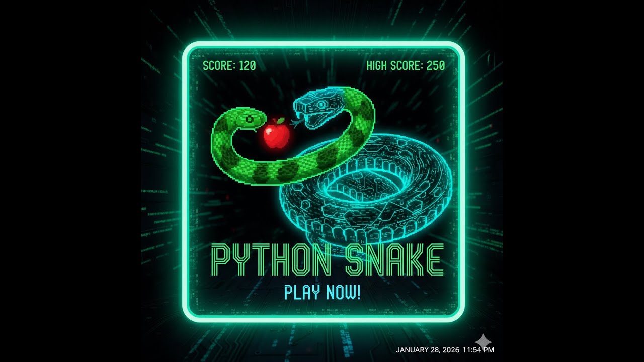 Snake Game in Python | Python Program | University Project | - YouTube