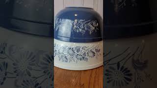 Vintage Pyrex Colonial Mist 403 404 Blue White 2 Nesting Bowls Mixing Glass Dish Best price! Vintage Pyrex Colonial Mist 403 404 Blue White 2 Nesting Bowls Mixing Glass Dish Best price!