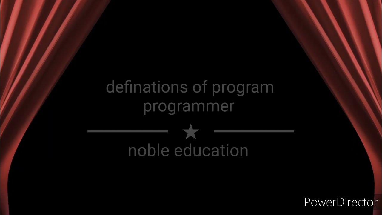 what is program , programmer definition in programming language - YouTube