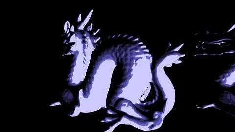 OpenGL 4.0 Cell Shader - 3 Stanford Dragons