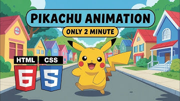 Frontend Project | Pikachu Animation Using HTML, CSS | 2 Minute Animation
