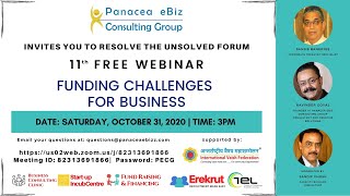 Details Webinar 11 - Funding Challenges For Business - Panacea eBiz Consulting Group News