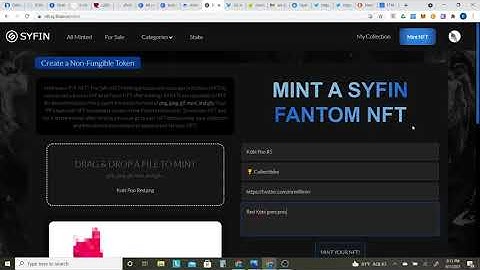 Minting a NFT through Syfin on Fantom Opera