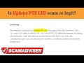 Upinus PTE LTD - scam or legit company on PayPal? Is it safe to send a payment there?