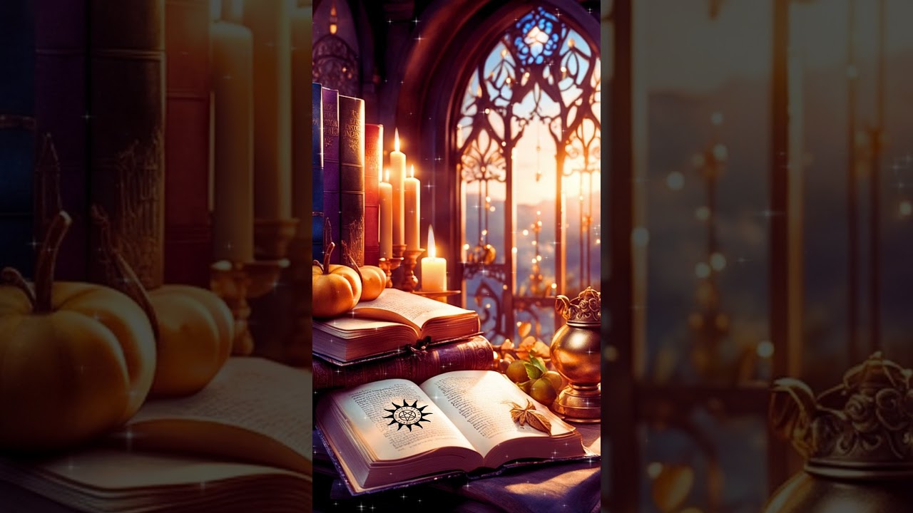 Magical Candlelight Library 📚✨ | Cozy Fantasy Ambience for Study, Sleep & Relaxation | 4K