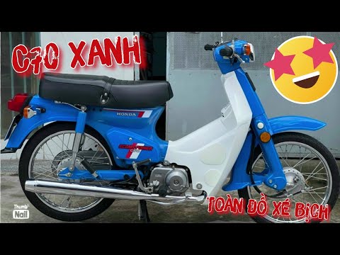 Video Honda c70 xanh toàn đồ xé bịch new Japan (xe đã bán) - youtube