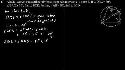 CBSE Class-9 Maths NCERT solution - Circles - Exercise 10.5 - Problem 6
