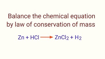 Zn+HCl=ZnCl2+H2 balance the chemical equation @mydocumentary838. zn+hcl=zncl2+h2
