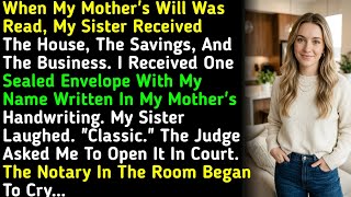 My Mother Gave My Sister Everything And Left Me A Single Envelope — I Didn't Open It Until Court…