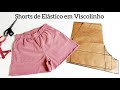 Como costurar shorts feminino tecido plano  bolsos com elstico conjunto kimono