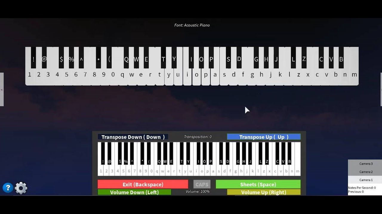 Jv Como tocar 2 musicas no (Virtual Piano Visualizations) (ROBLOX) 