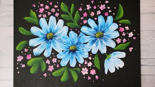 Easy  Flower Painting for Beginners / Acrylic Flower Painting / Ree Art