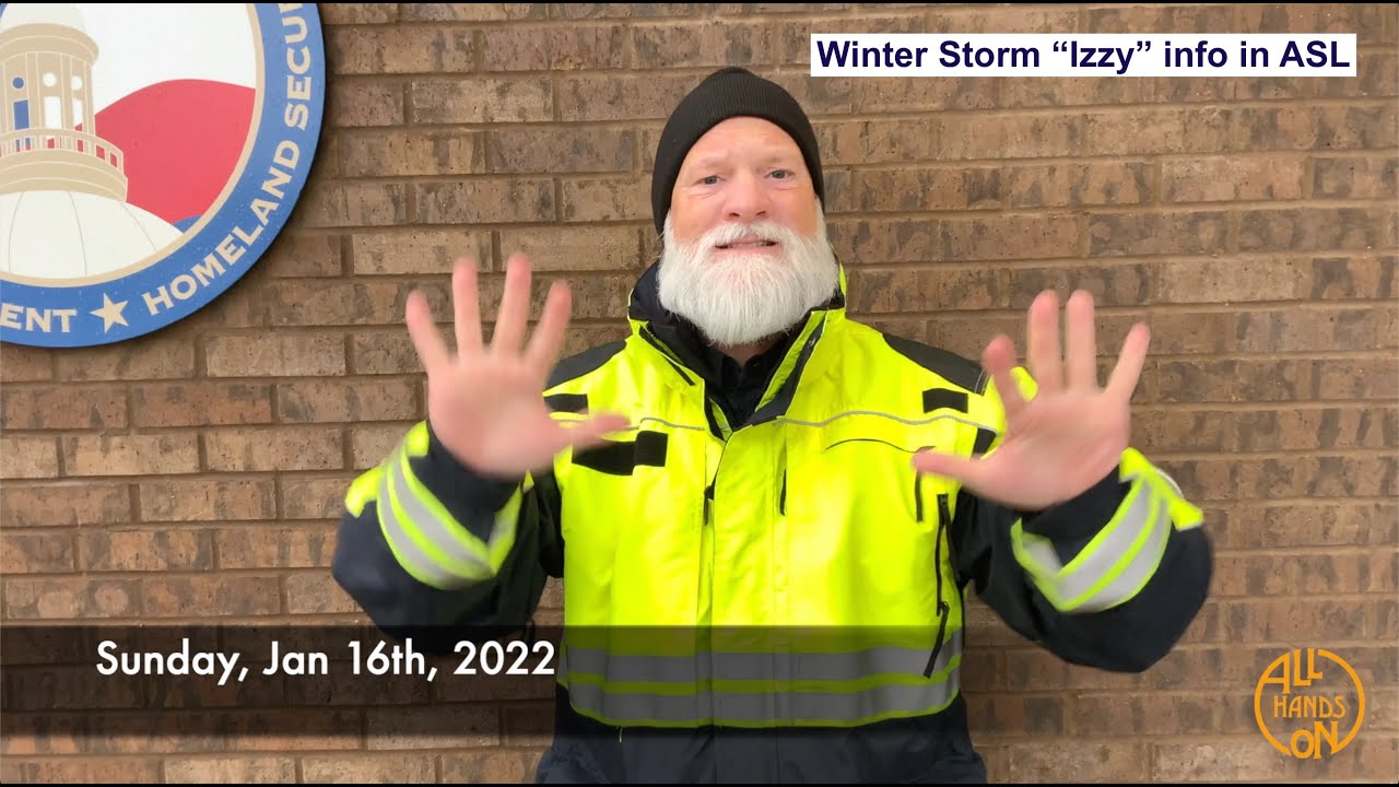 1/16/2022 10AM Winter Storm Izzy updates in ASL - YouTube