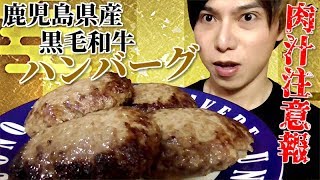 【飯テロ】肉汁たっぷり鹿児島県産黒毛和牛のハンバーグを喰らう！！！！