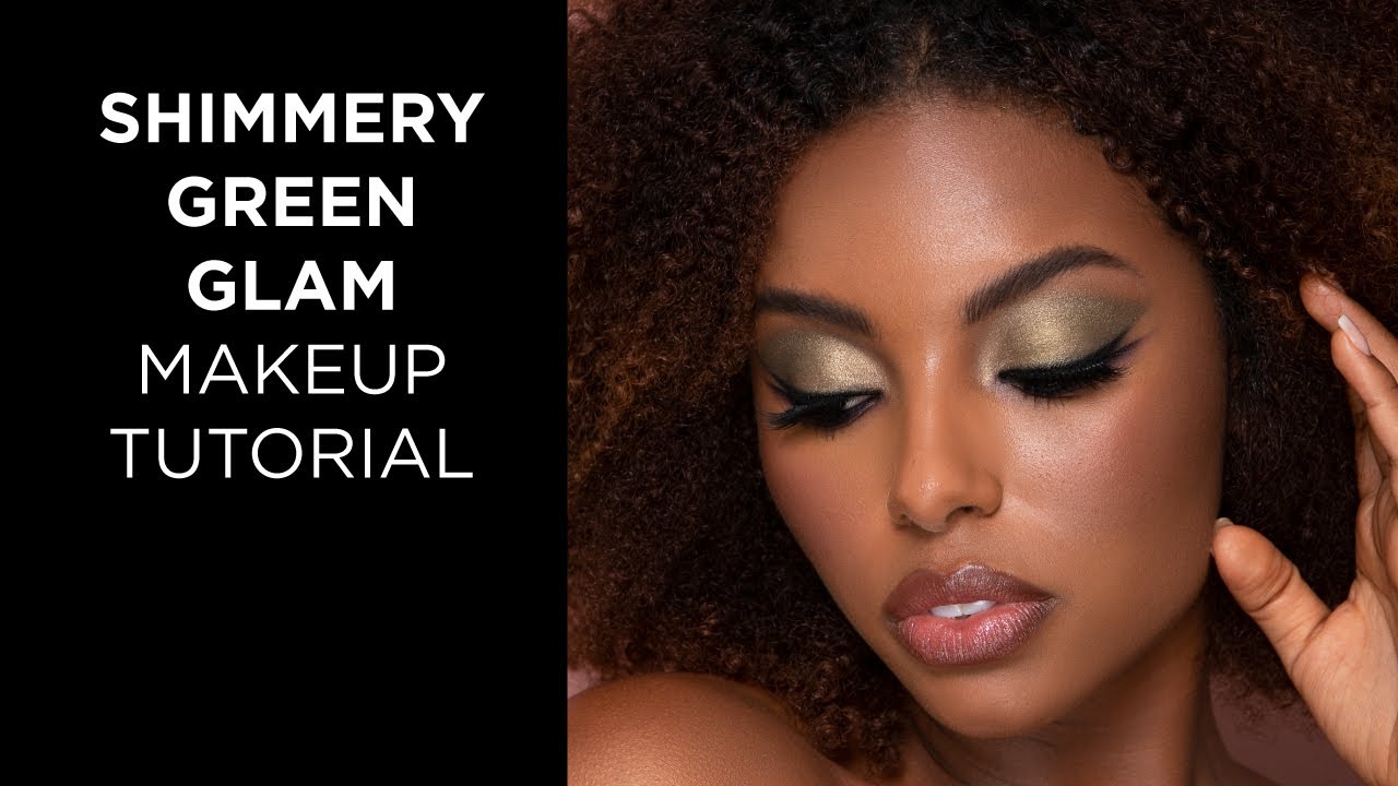 Shimmering Green Eye Makeup