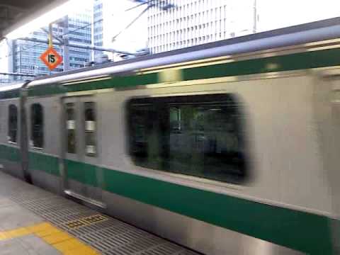E233系埼京線宮ハエ101編成営業運転開始（デビュー記念のヘッドマーク掲出）大崎到着。