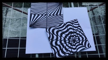 Straight and Curved Line illusion II Anti-stress Op-Art Therapy II Satisfying II Easy Drawing Ideas