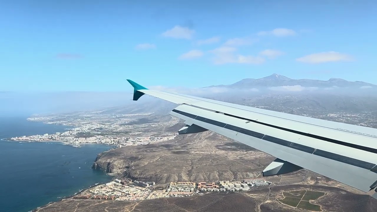 Landing at Tenerife South Airport. 