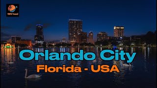 Orlando - Night Driving Downtown / Orlando. florida, USA