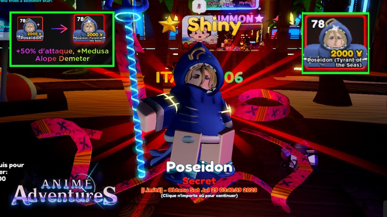 How to get Poseidon in Roblox Anime Adventures