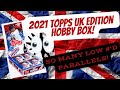 2021 topps uk edition hobby box baseball cards