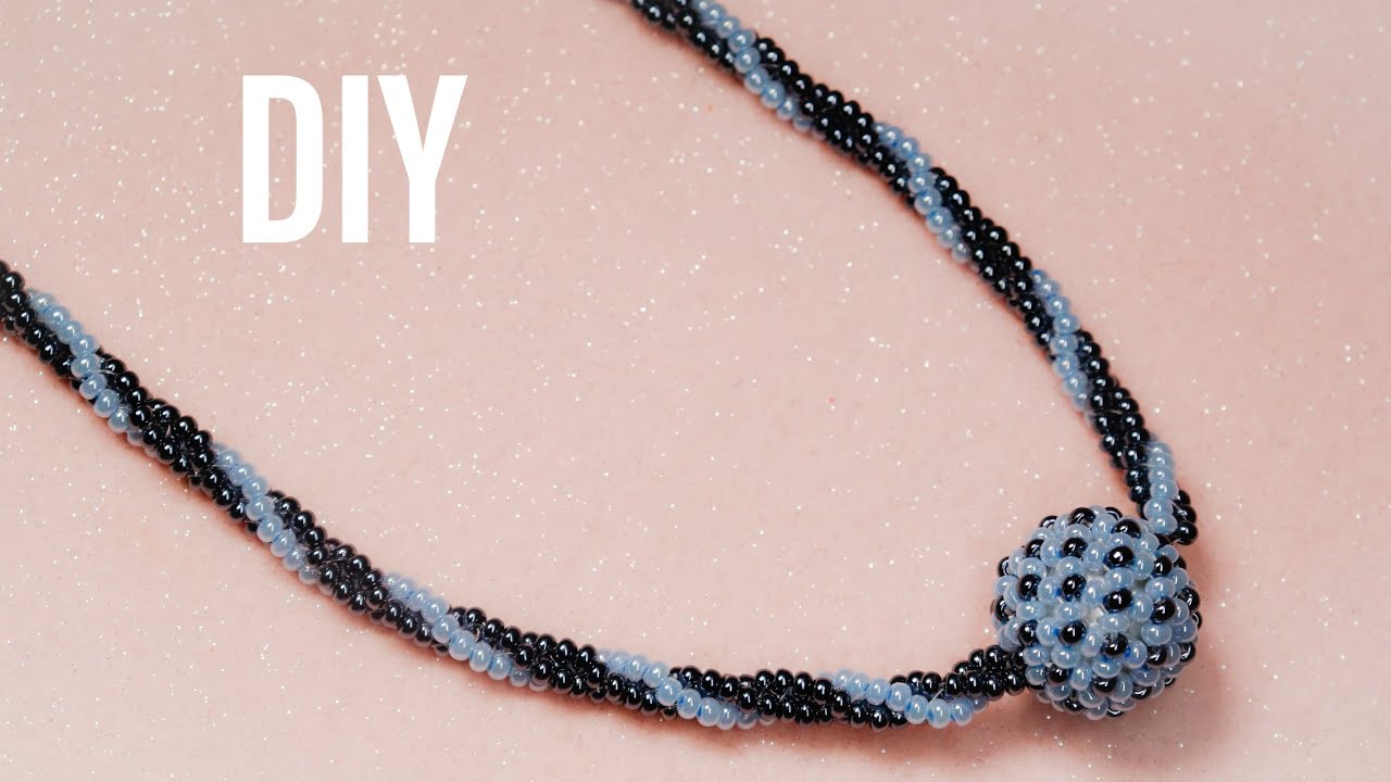 Easy to make beaded necklace for beginners - YouTube