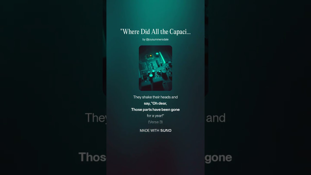 "Where Did All the Capacitors Go?"   A Techy Tune for Engineers