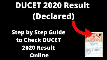 DUCET 2020 Result (Declared) - How to Dravidian University Common Entrance Test 2020 Result Online