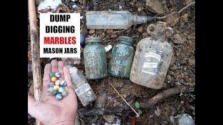 Trash Picking - Digging Old Toy Marbles - Pet Squirrel - Bottle Digging - Antiques
