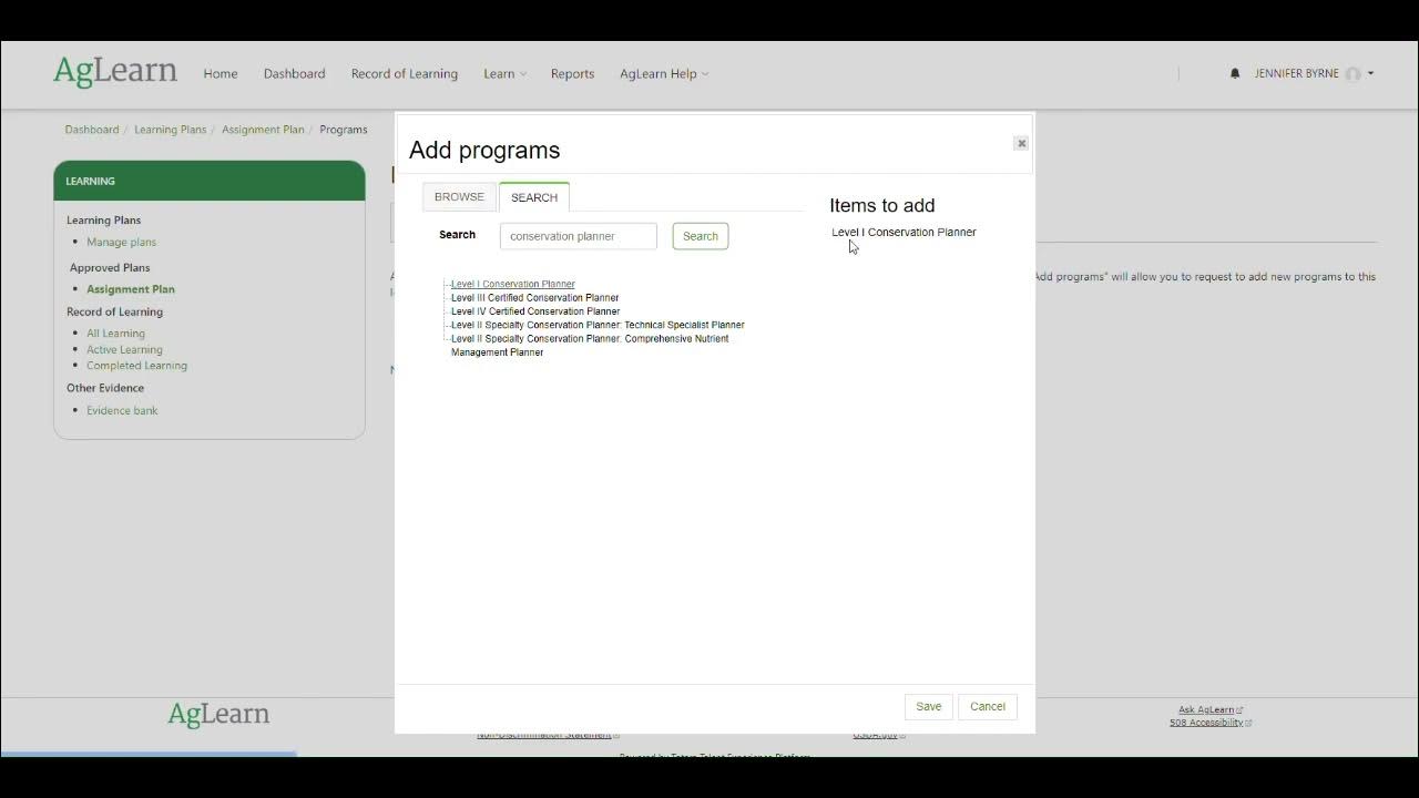 Aglearn How to add Conservation Planner Training YouTube