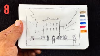 Simplifying a Complex Scene — Watercolor Paint With Me | 8/30