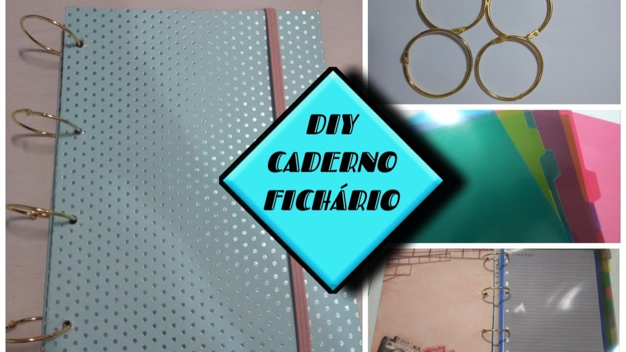 DIY: Como fazer um CADERNO FICHÁRIO/ CADERNO ARGOLADO